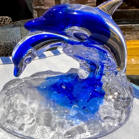 🐬 Stunning Vintage Rare Cristal d’Arques Mother & Baby Dolphin Figurine France 🐬 - Picture 4 of 16